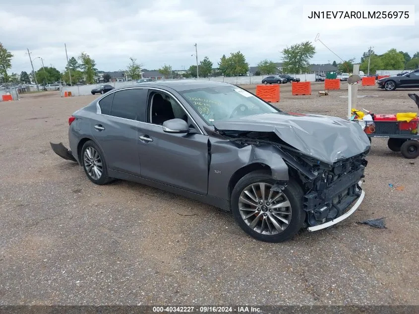 2020 Infiniti Q50 Luxe Awd VIN: JN1EV7AR0LM256975 Lot: 40342227