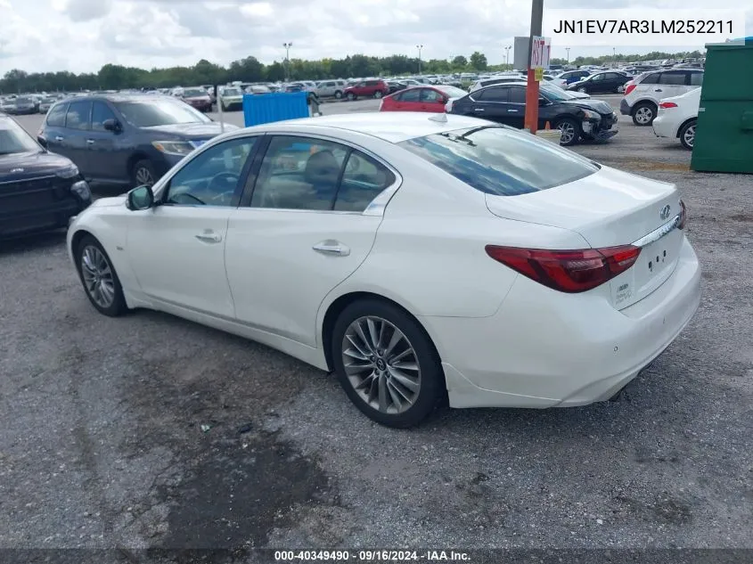 JN1EV7AR3LM252211 2020 Infiniti Q50 Pure/Luxe/Sport/Edition 3