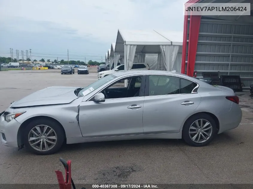 2020 Infiniti Q50 Pure/Luxe/Sport/Edition 3 VIN: JN1EV7AP1LM206424 Lot: 40367308