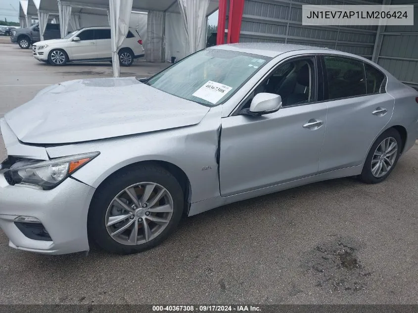 2020 Infiniti Q50 Pure/Luxe/Sport/Edition 3 VIN: JN1EV7AP1LM206424 Lot: 40367308