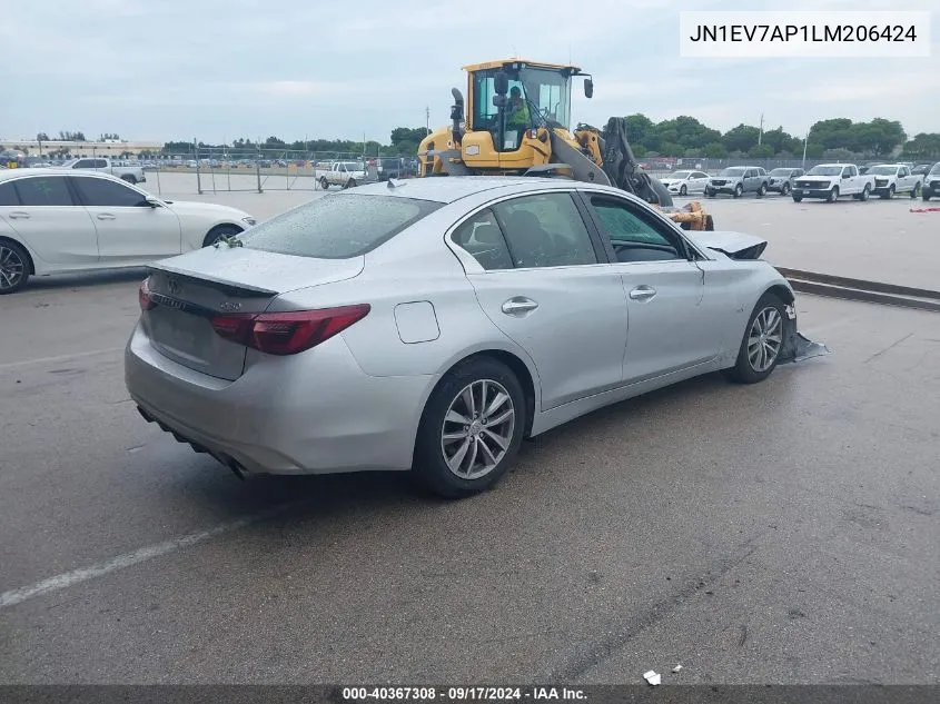 2020 Infiniti Q50 Pure/Luxe/Sport/Edition 3 VIN: JN1EV7AP1LM206424 Lot: 40367308