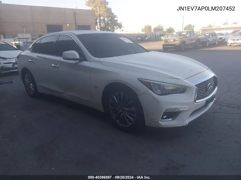 JN1EV7AP0LM207452 2020 Infiniti Q50 Luxe