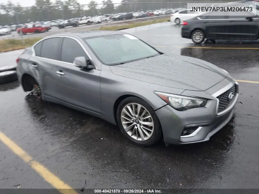 2020 Infiniti Q50 Pure/Luxe/Sport/Edition 30 VIN: JN1EV7AP3LM206473 Lot: 40421570