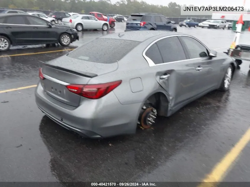 2020 Infiniti Q50 Pure/Luxe/Sport/Edition 30 VIN: JN1EV7AP3LM206473 Lot: 40421570