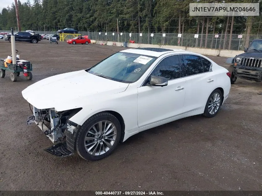 JN1EV7AP9LM204646 2020 Infiniti Q50 Luxe