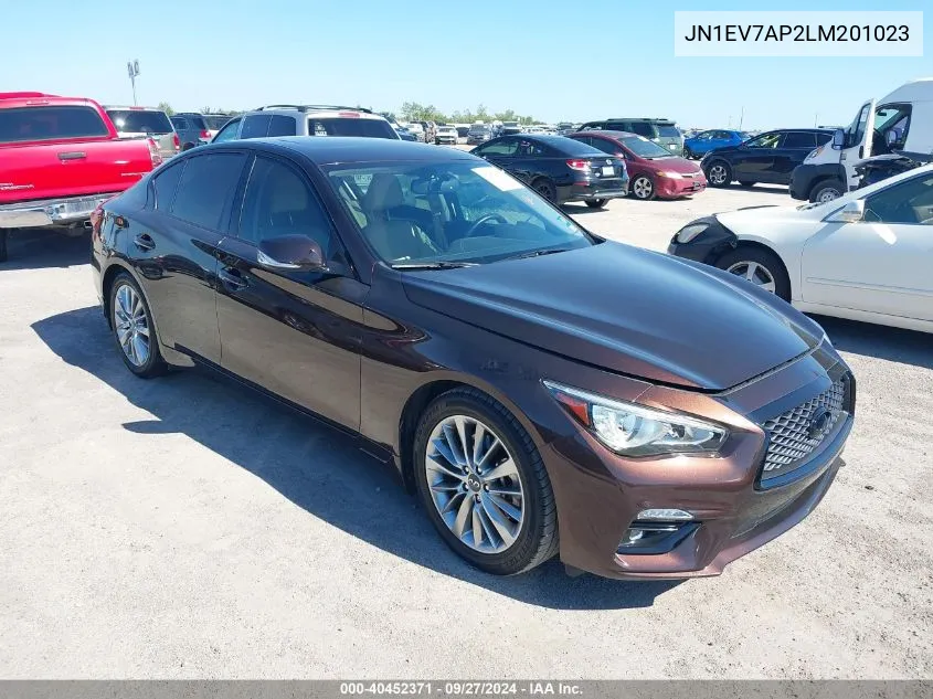 2020 Infiniti Q50 Pure/Luxe/Sport/Edition 30 VIN: JN1EV7AP2LM201023 Lot: 40452371