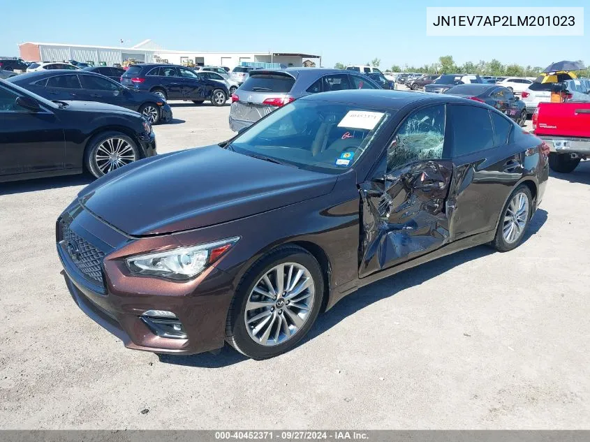 2020 Infiniti Q50 Pure/Luxe/Sport/Edition 30 VIN: JN1EV7AP2LM201023 Lot: 40452371