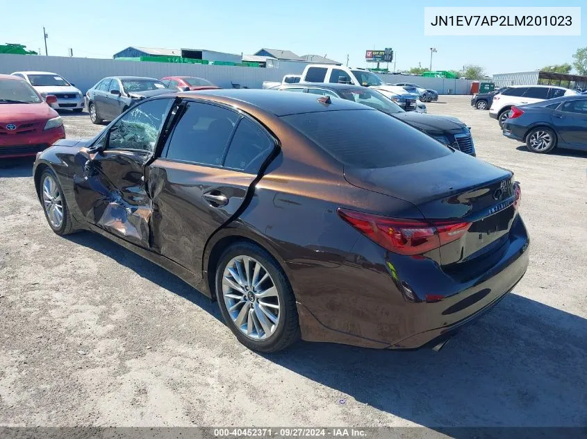 2020 Infiniti Q50 Pure/Luxe/Sport/Edition 30 VIN: JN1EV7AP2LM201023 Lot: 40452371