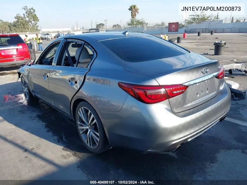 JN1EV7AP0LM200873 2020 Infiniti Q50 Sport