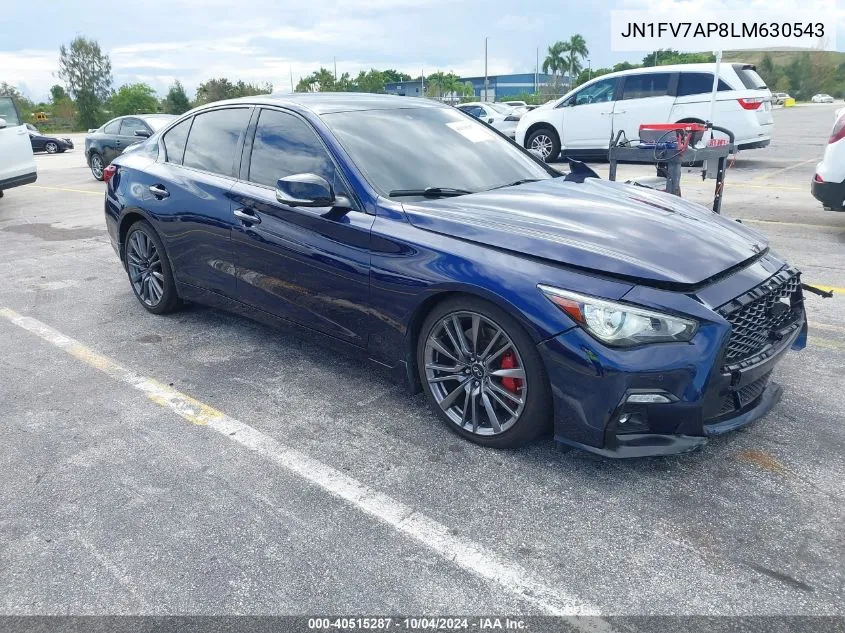 2020 Infiniti Q50 Red Sport 400 VIN: JN1FV7AP8LM630543 Lot: 40515287