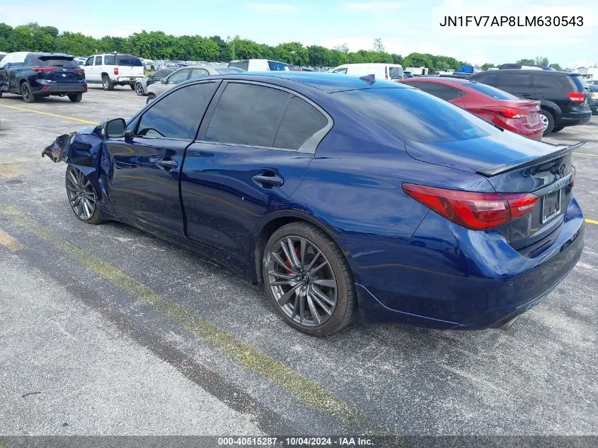 2020 Infiniti Q50 Red Sport 400 VIN: JN1FV7AP8LM630543 Lot: 40515287