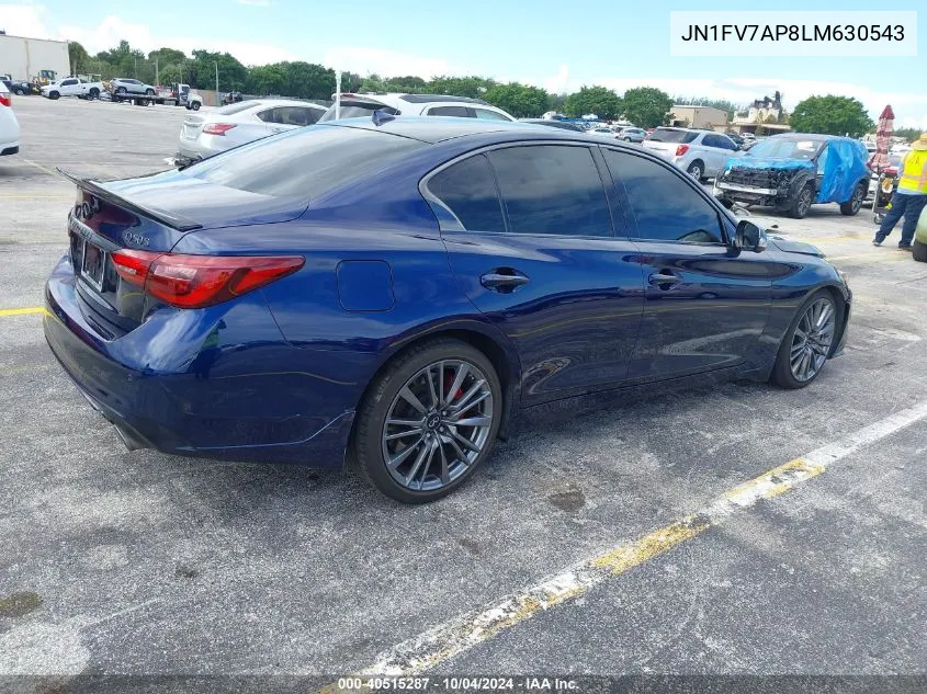 2020 Infiniti Q50 Red Sport 400 VIN: JN1FV7AP8LM630543 Lot: 40515287