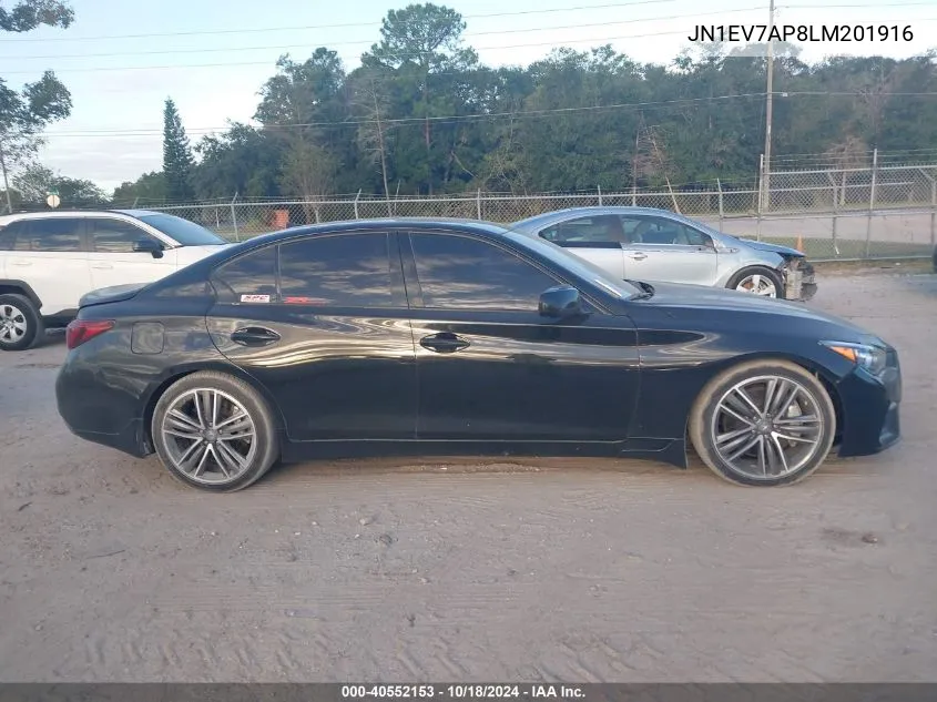 2020 Infiniti Q50 Sport VIN: JN1EV7AP8LM201916 Lot: 40552153