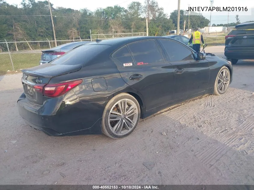 JN1EV7AP8LM201916 2020 Infiniti Q50 Sport