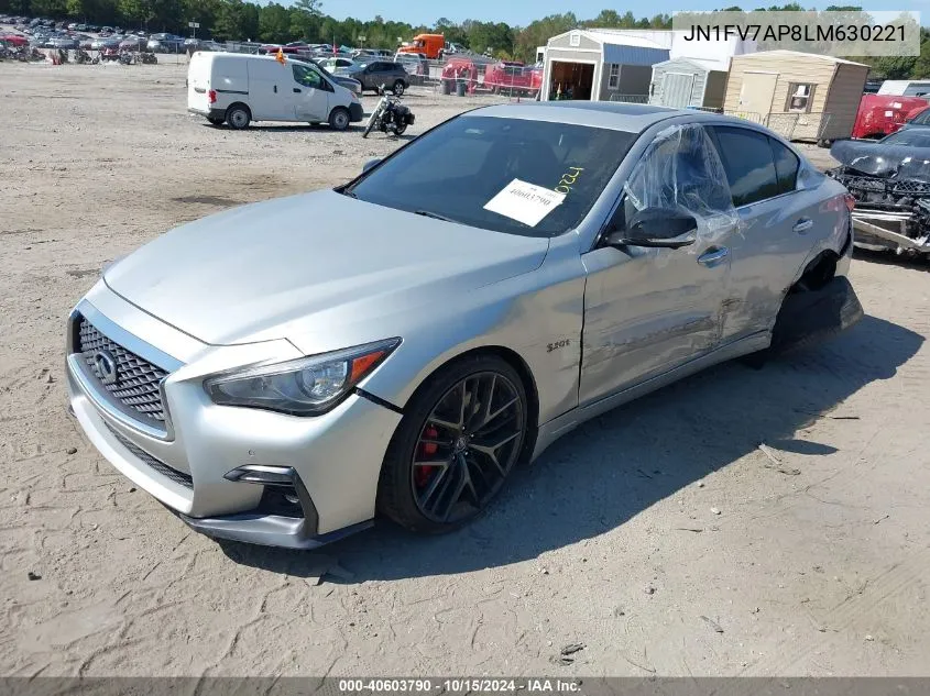 2020 Infiniti Q50 Red Sport 400 VIN: JN1FV7AP8LM630221 Lot: 40603790