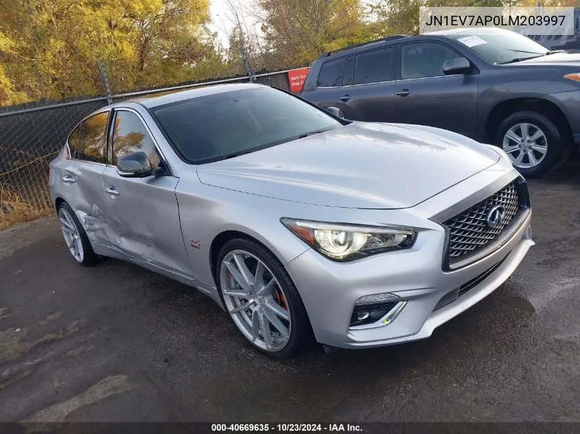 2020 Infiniti Q50 Luxe VIN: JN1EV7AP0LM203997 Lot: 40669635