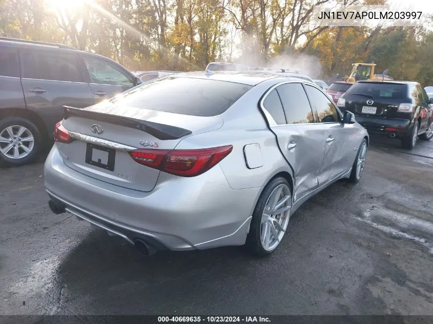 2020 Infiniti Q50 Luxe VIN: JN1EV7AP0LM203997 Lot: 40669635