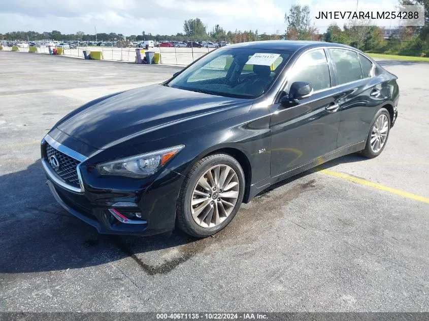 2020 Infiniti Q50 Luxe Awd VIN: JN1EV7AR4LM254288 Lot: 40671135