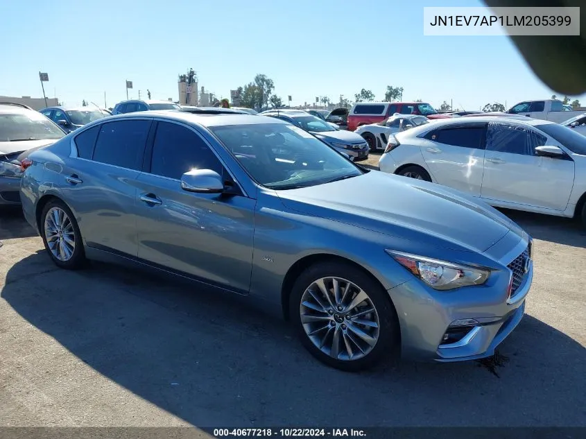 2020 Infiniti Q50 Luxe VIN: JN1EV7AP1LM205399 Lot: 40677218