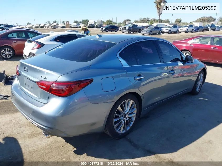 JN1EV7AP1LM205399 2020 Infiniti Q50 Luxe