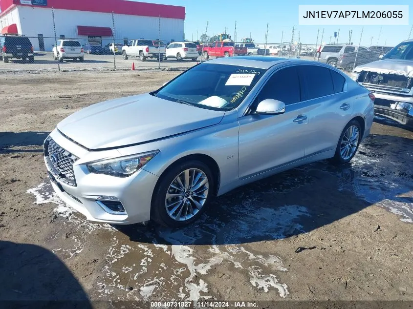 2020 Infiniti Q50 Luxe VIN: JN1EV7AP7LM206055 Lot: 40731827