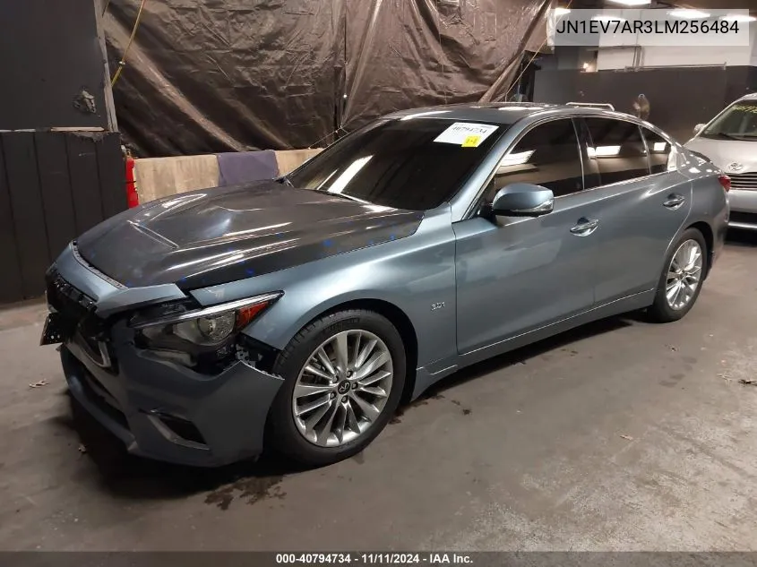 2020 Infiniti Q50 Luxe Awd VIN: JN1EV7AR3LM256484 Lot: 40794734