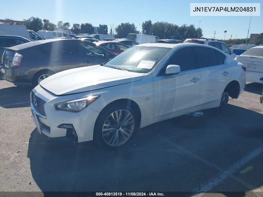 2020 Infiniti Q50 Sport VIN: JN1EV7AP4LM204831 Lot: 40813519