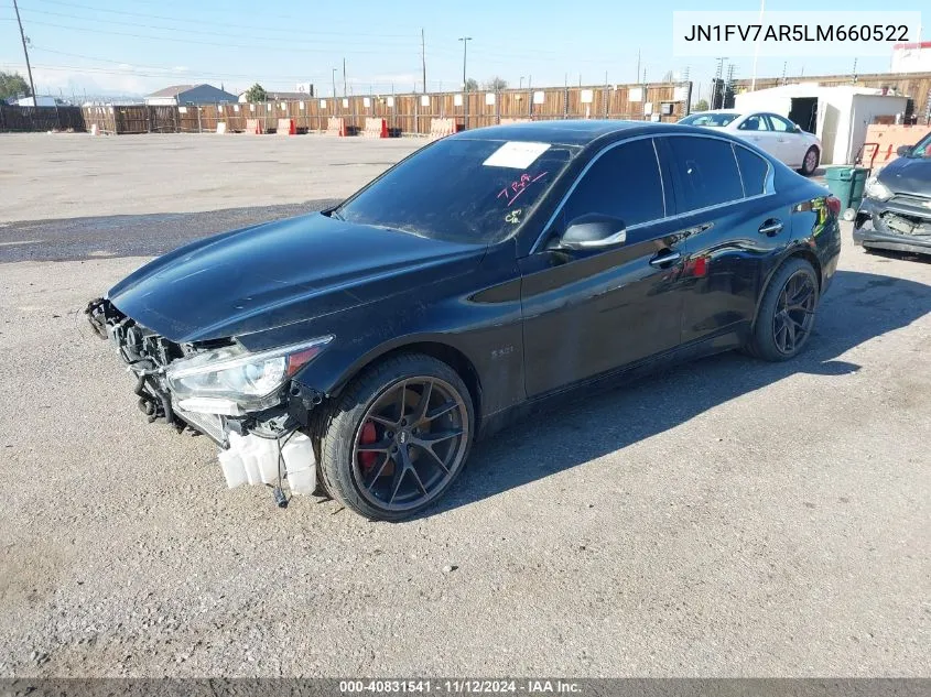 2020 Infiniti Q50 Red Sport 400 Awd VIN: JN1FV7AR5LM660522 Lot: 40831541