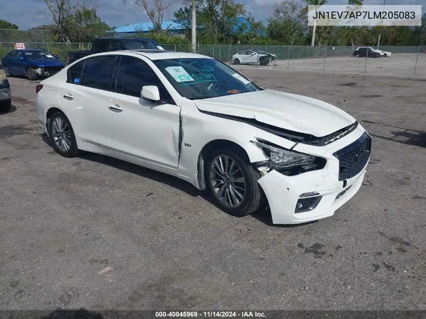 2020 Infiniti Q50 Luxe VIN: JN1EV7AP7LM205083 Lot: 40845969