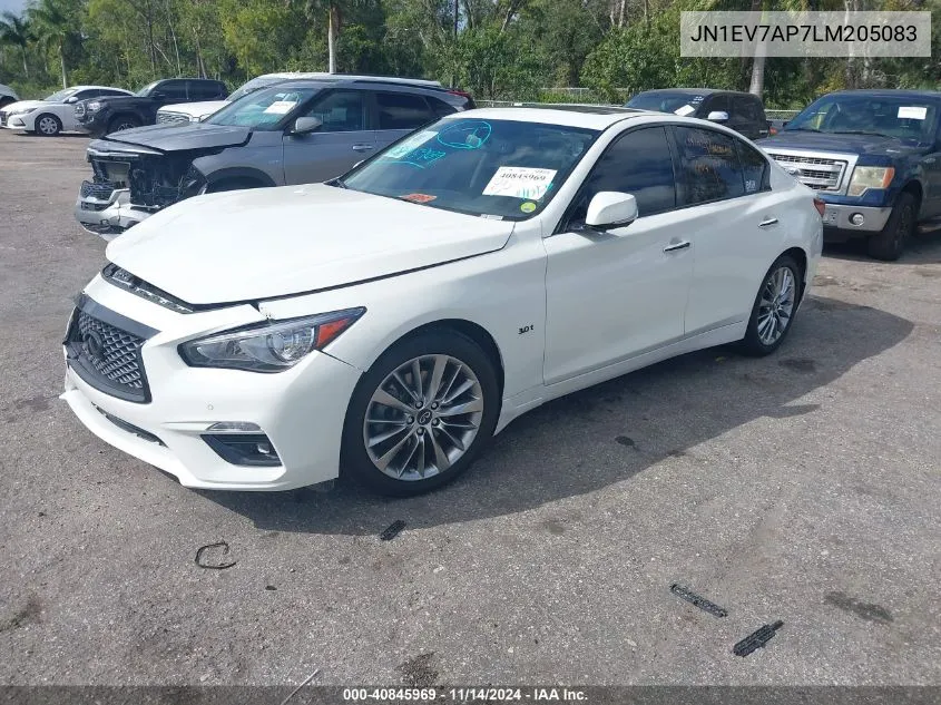 2020 Infiniti Q50 Luxe VIN: JN1EV7AP7LM205083 Lot: 40845969