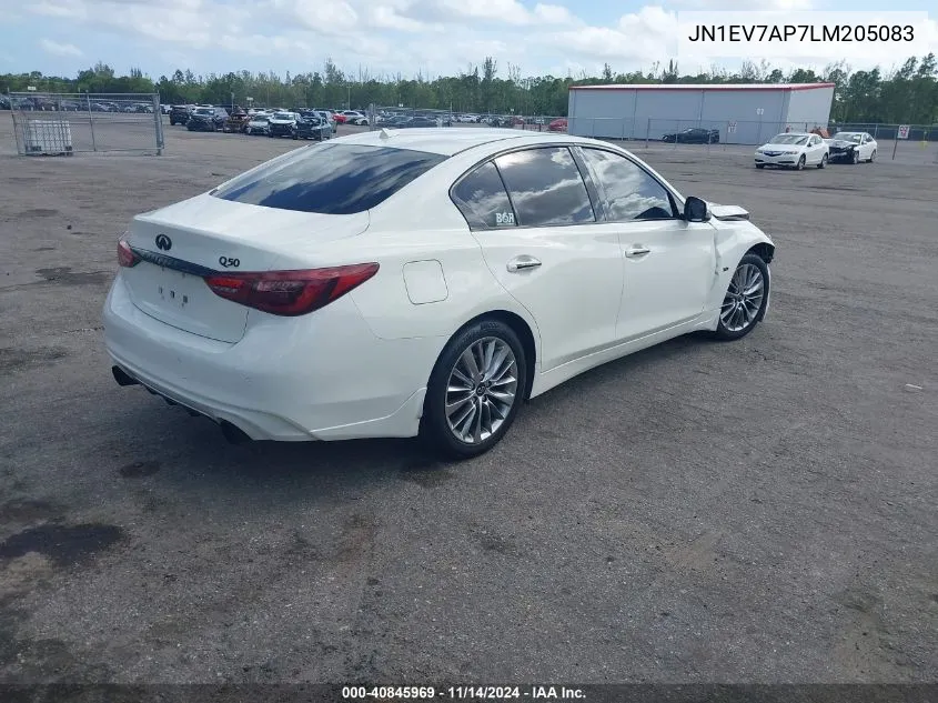 2020 Infiniti Q50 Luxe VIN: JN1EV7AP7LM205083 Lot: 40845969