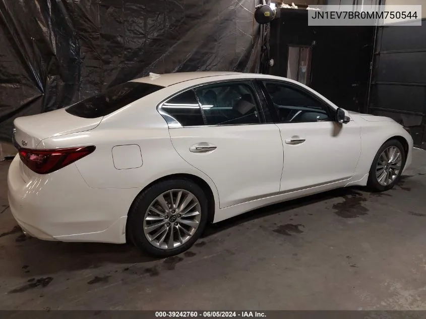 JN1EV7BR0MM750544 2021 Infiniti Q50 Luxe Awd