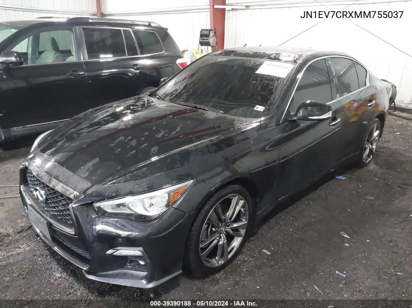 2021 Infiniti Q50 Signature Edition Awd VIN: JN1EV7CRXMM755037 Lot: 39390188