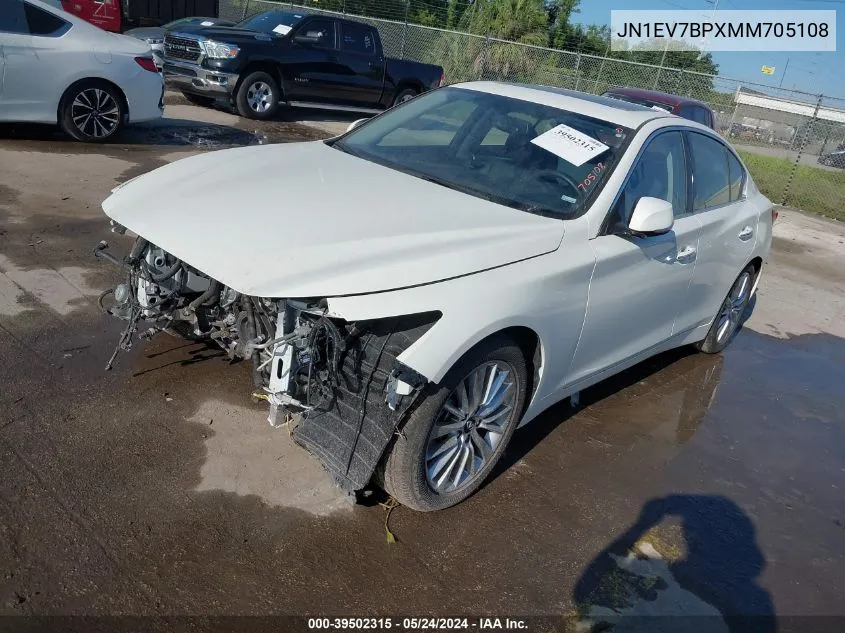 JN1EV7BPXMM705108 2021 Infiniti Q50 Luxe