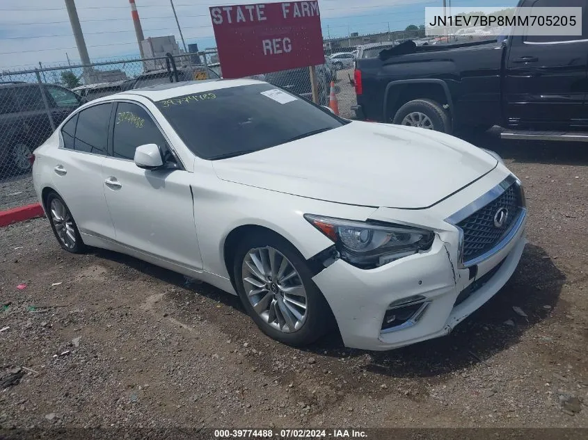 JN1EV7BP8MM705205 2021 Infiniti Q50 Luxe