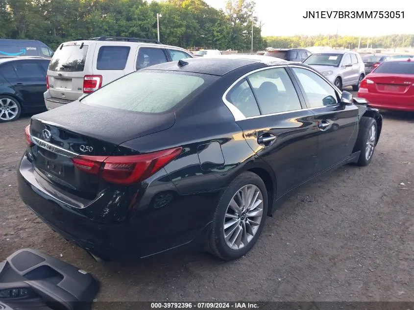 JN1EV7BR3MM753051 2021 Infiniti Q50 Luxe Awd