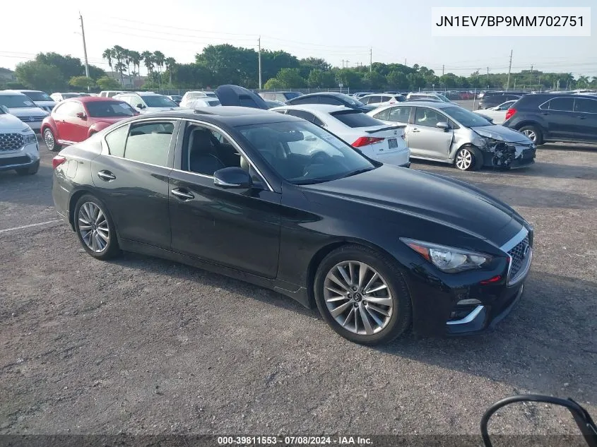 JN1EV7BP9MM702751 2021 Infiniti Q50 Luxe