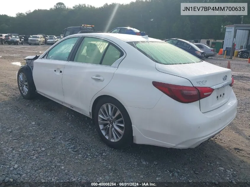 JN1EV7BP4MM700633 2021 Infiniti Q50 Luxe