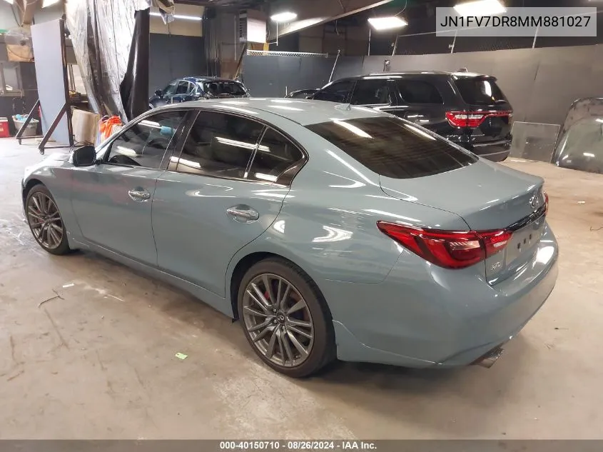 JN1FV7DR8MM881027 2021 Infiniti Q50 Red Sport 400 Awd