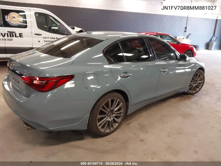 JN1FV7DR8MM881027 2021 Infiniti Q50 Red Sport 400 Awd