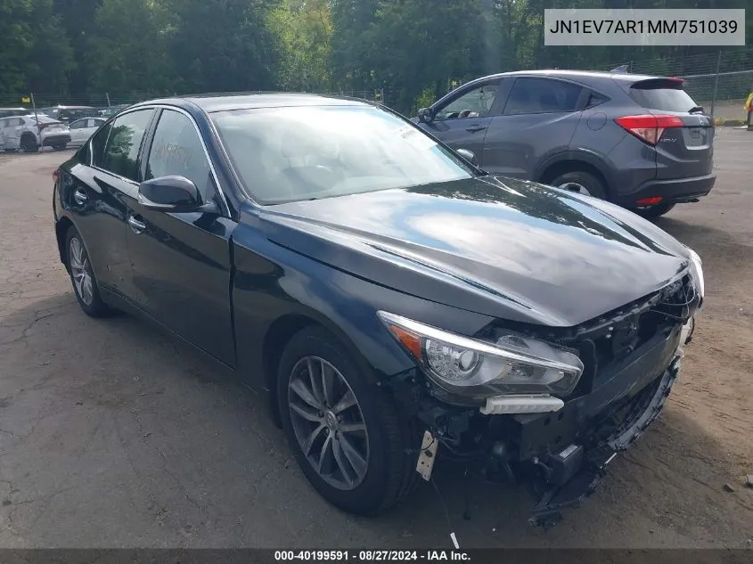 2021 Infiniti Q50 Pure Awd VIN: JN1EV7AR1MM751039 Lot: 40199591