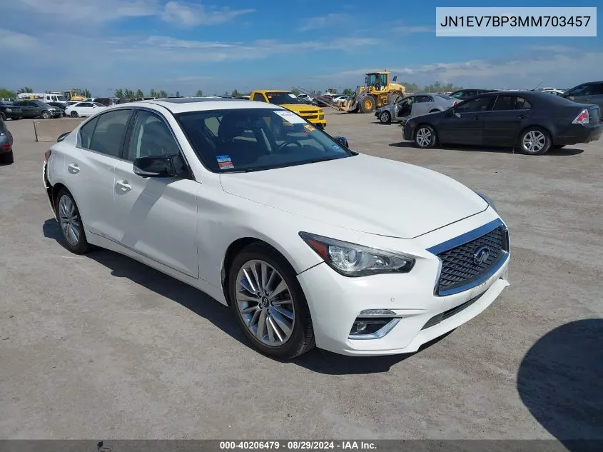 JN1EV7BP3MM703457 2021 Infiniti Q50 Luxe