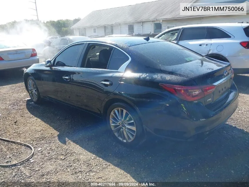 JN1EV7BR1MM750066 2021 Infiniti Q50 Luxe Awd