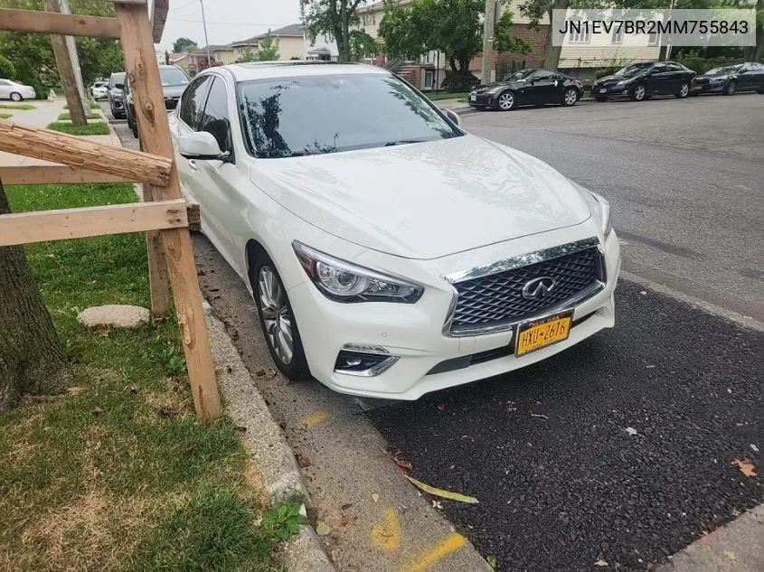 JN1EV7BR2MM755843 2021 Infiniti Q50 Luxe