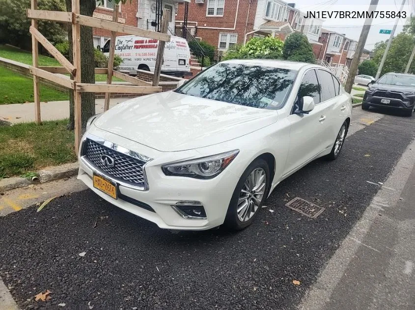 JN1EV7BR2MM755843 2021 Infiniti Q50 Luxe