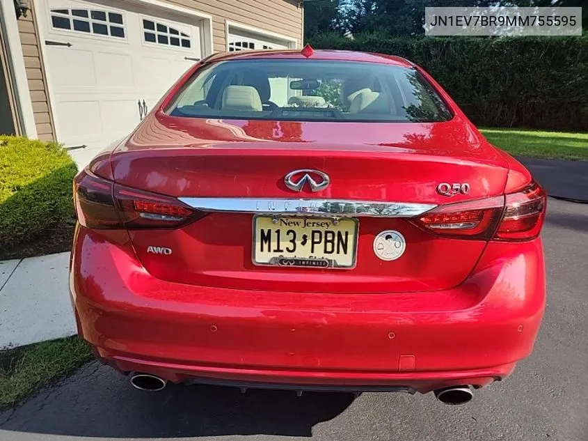 JN1EV7BR9MM755595 2021 Infiniti Q50 Luxe