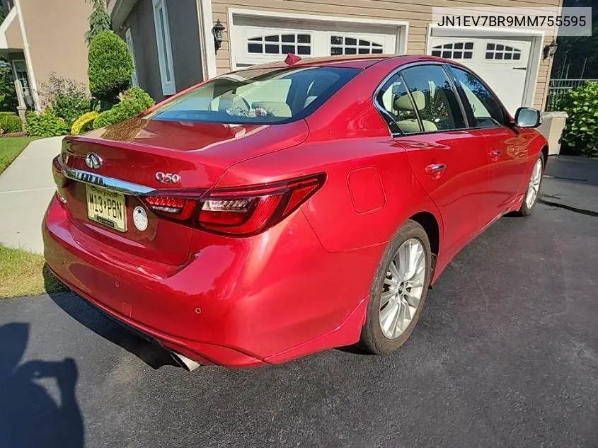 JN1EV7BR9MM755595 2021 Infiniti Q50 Luxe