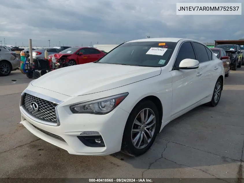 JN1EV7AR0MM752537 2021 Infiniti Q50 Pure