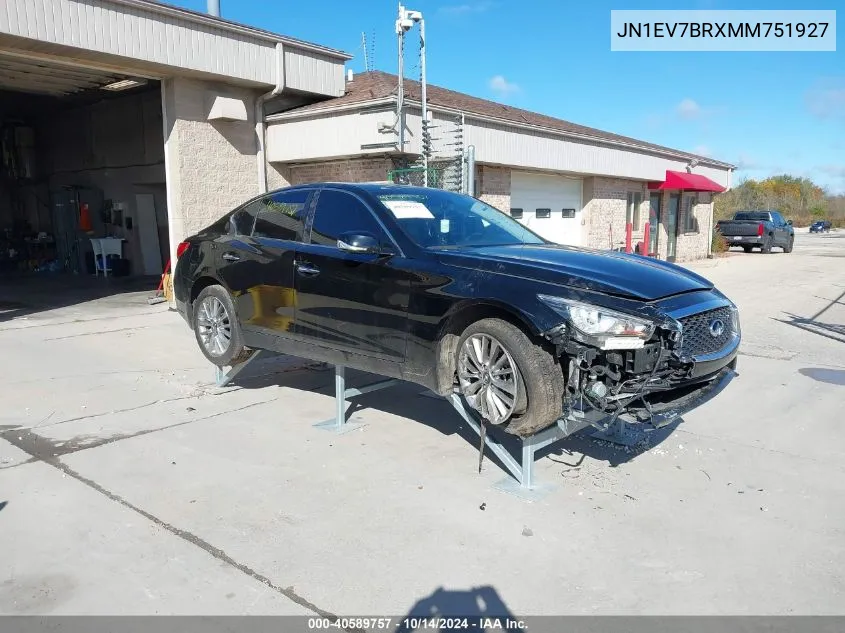 JN1EV7BRXMM751927 2021 Infiniti Q50 Luxe