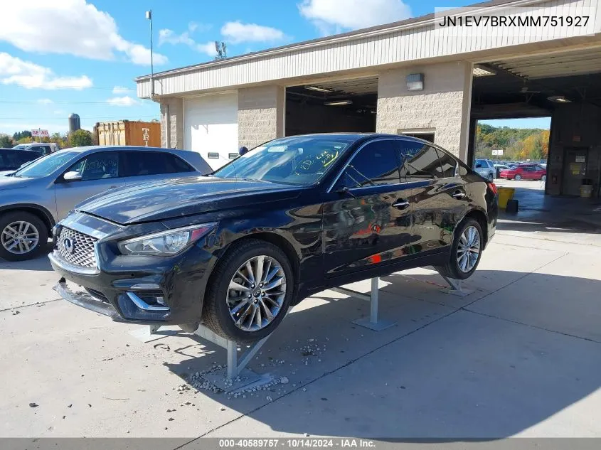 JN1EV7BRXMM751927 2021 Infiniti Q50 Luxe